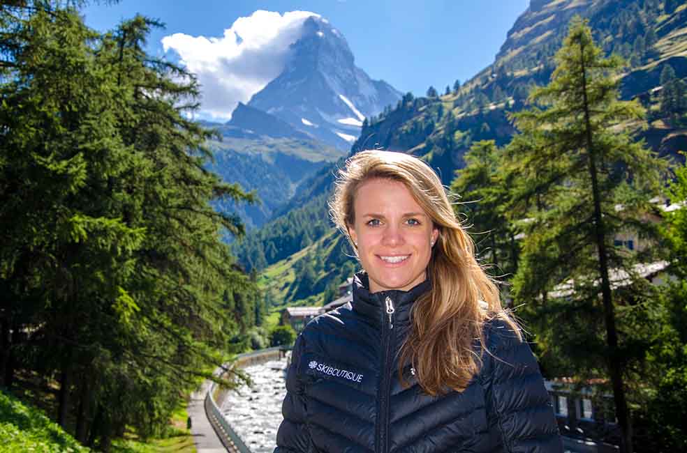 Jo Sheridan enjoying the summer in Zermatt